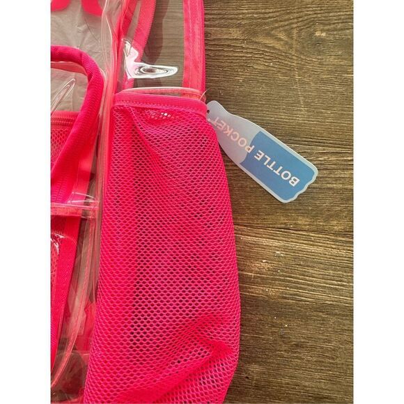 Hurley Clear Daypack Backpack-Hyper Pink - NWT - Picture 3 of 7